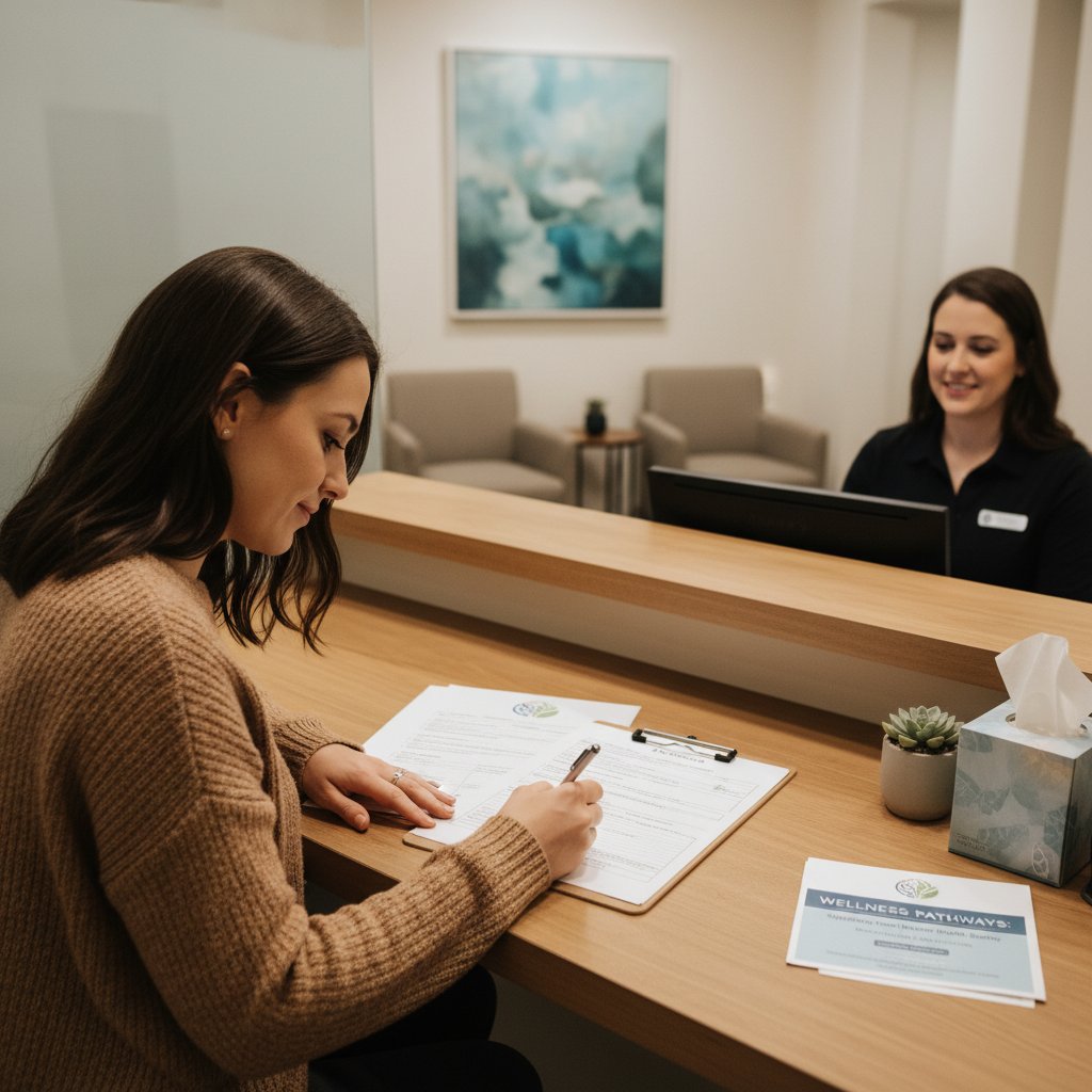 Pacjent przyjmowany w poradni psychologicznej – krok po kroku przez biurokrację