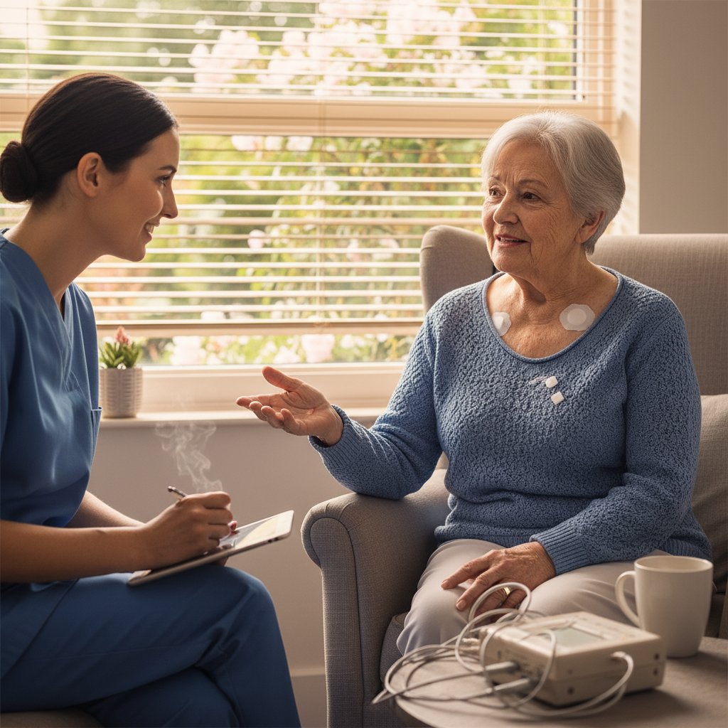 Pacjent po badaniu EKG dzielący się swoją historią