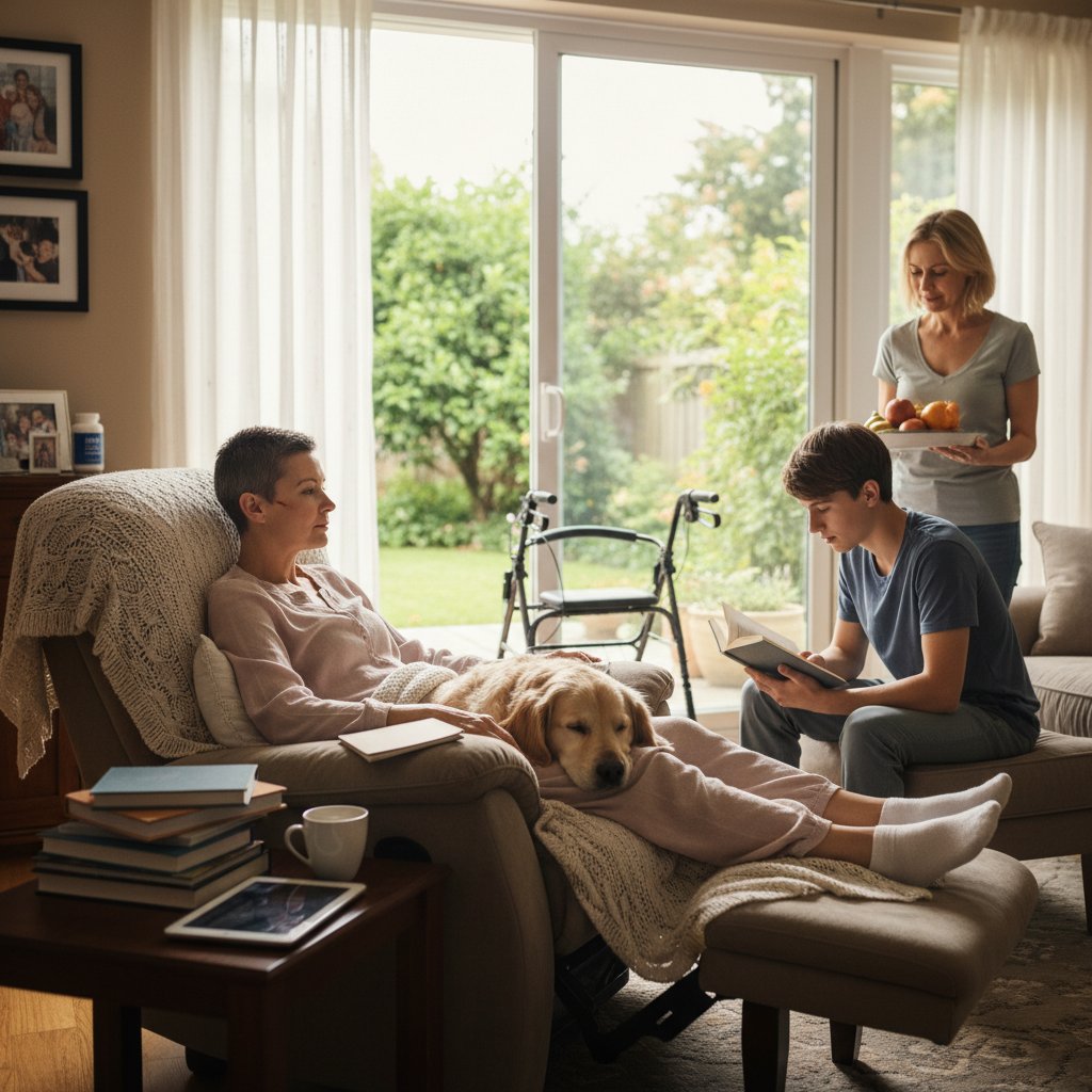 Pacjent po wentrikulostomii wraca do codzienności w domu, adaptacja do nowej rzeczywistości