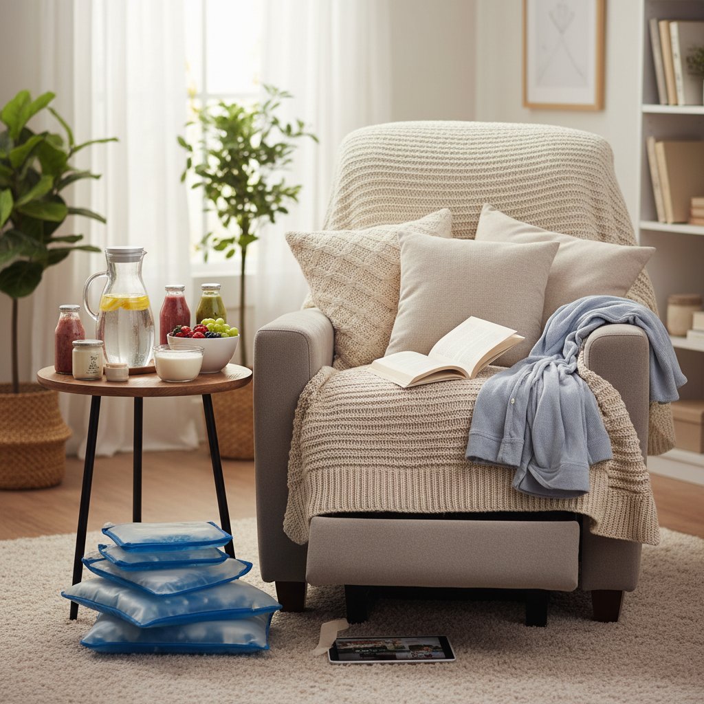 Osoba przygotowująca się psychicznie i fizycznie do zabiegu powiększania policzków w domu