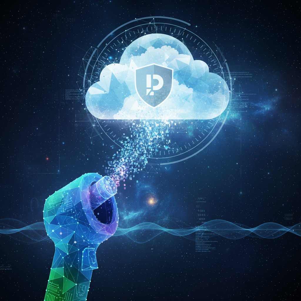 Pikflometr jako symbol cyfrowej transmisji danych zdrowotnych, abstrakcyjne chmury danych, motyw prywatności