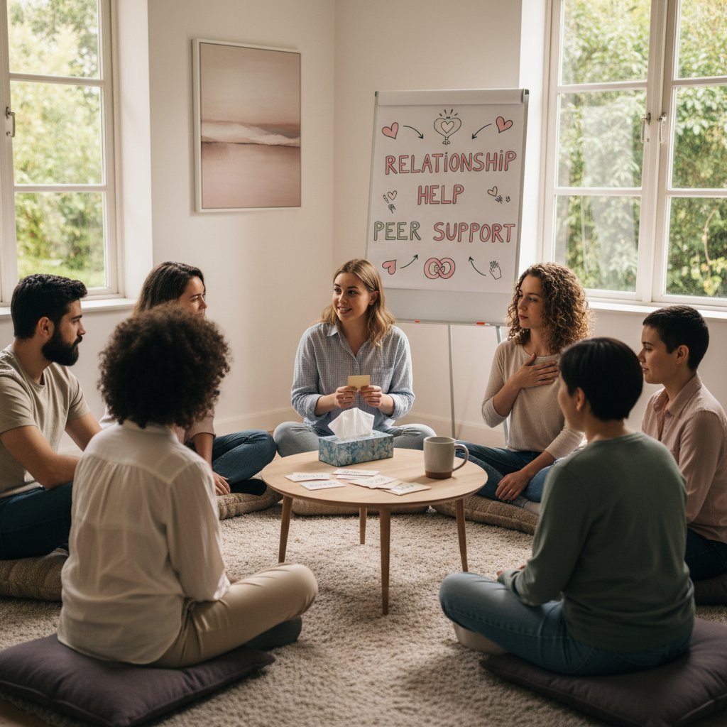 Peer support circle for relationship growth