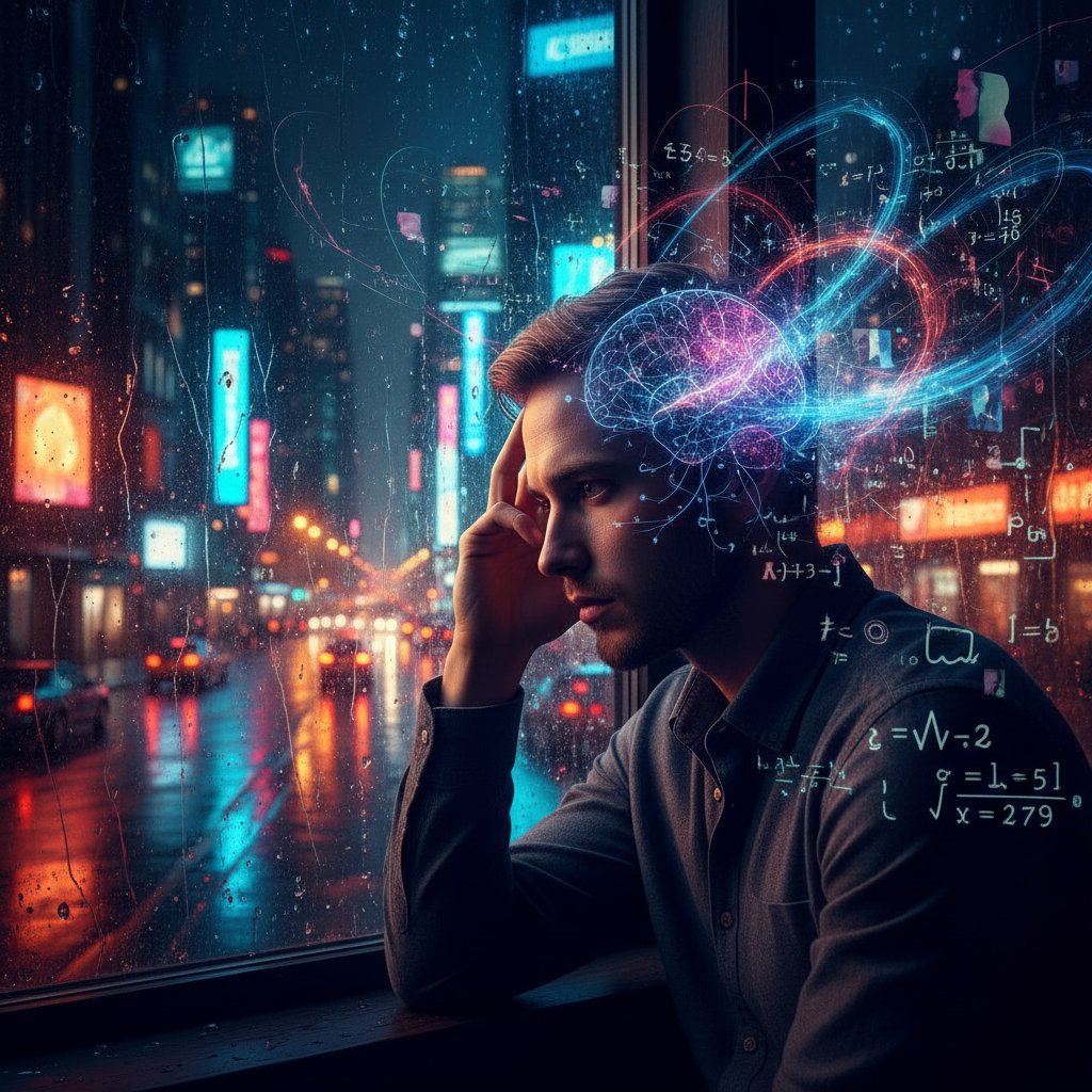 Zdjęcie osoby pogrążonej w myślach, symbolizujące neurobiologiczne podłoże hipopobudzenia