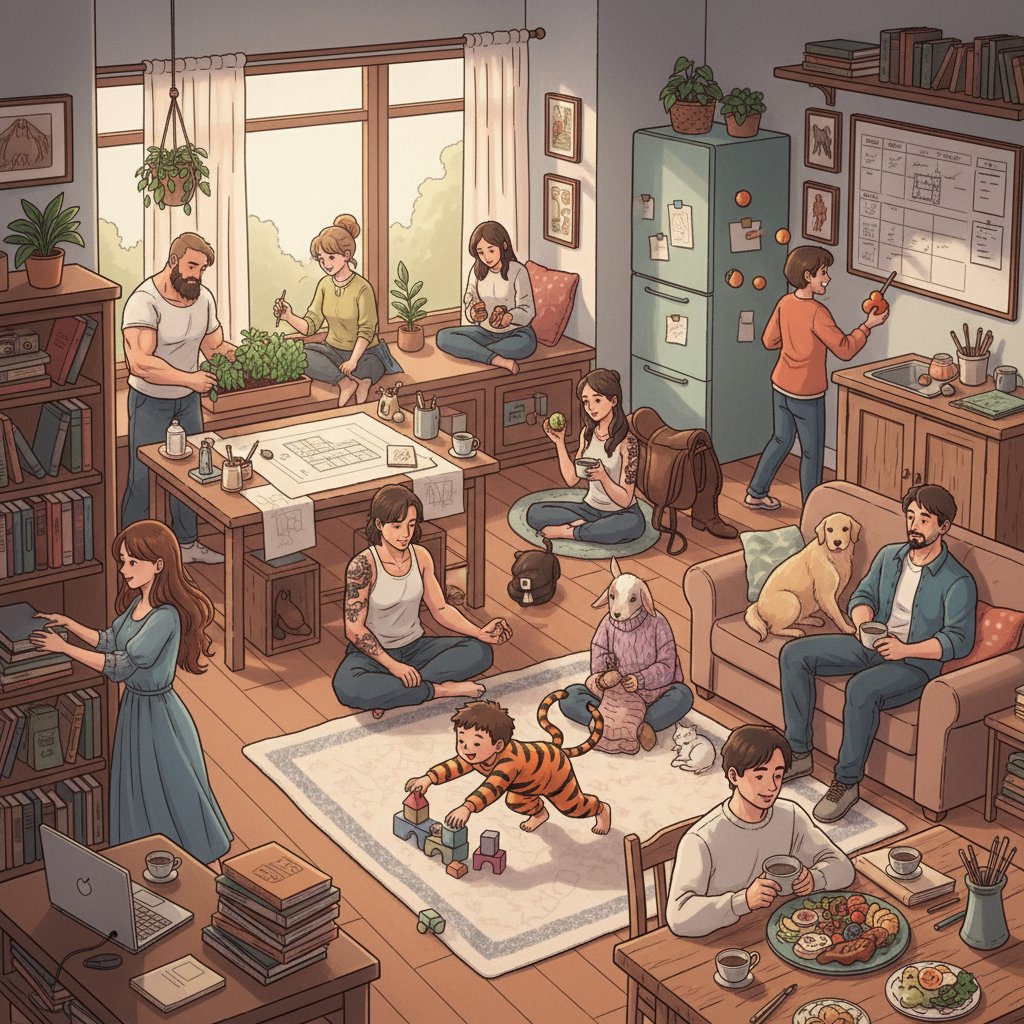 Osoby praktykujące codzienne nawyki zgodne z chińskim horoskopem w domowym otoczeniu