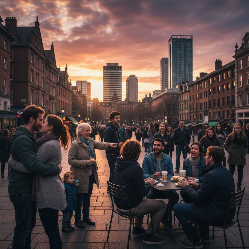 Społeczne aspekty rezonansu limbicznego w Polsce – ludzie rozmawiający na ulicy, codzienne relacje