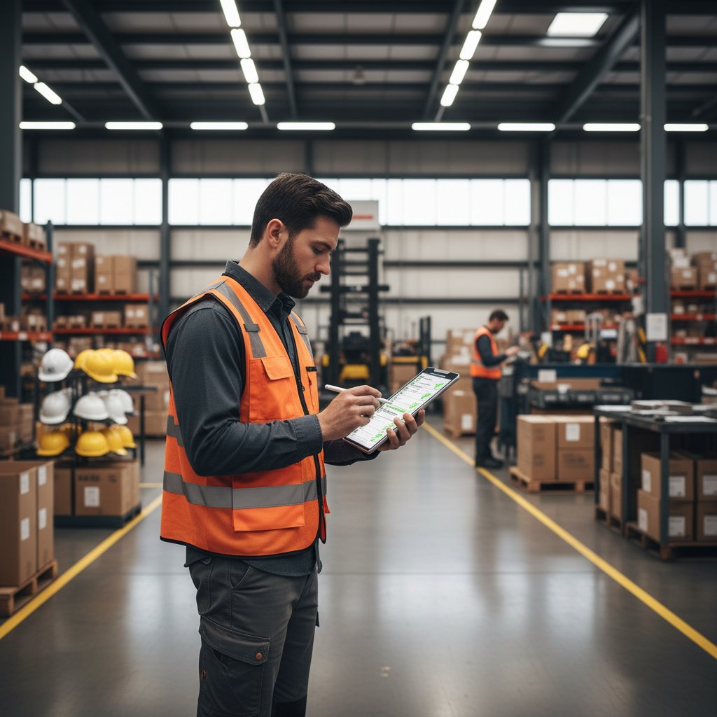 Zdjęcie osoby odhaczającej kolejne punkty na liście kontrolnej