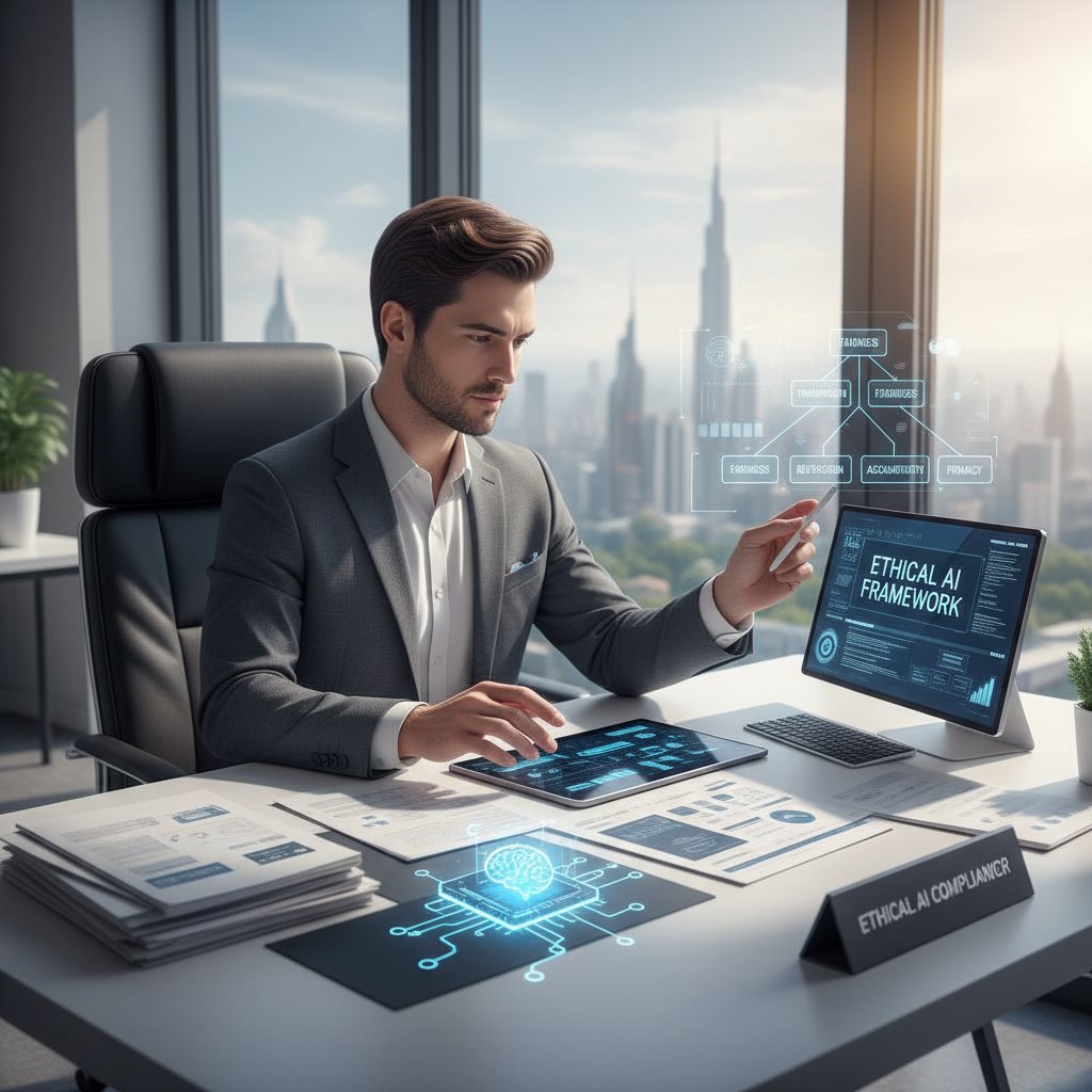 Osoba sprawdzająca dokumenty etyczne AI