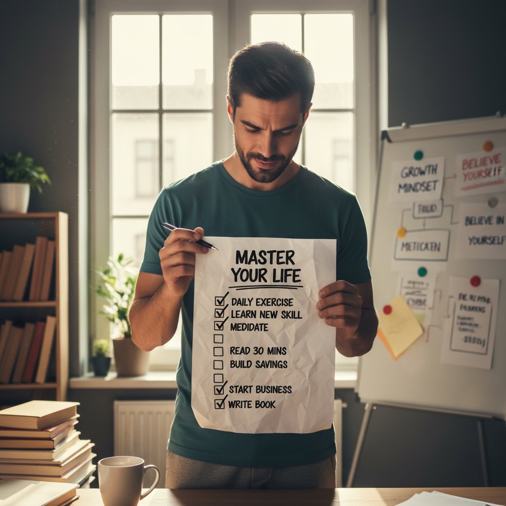 Osoba wypełniająca checklistę, skupienie i determinacja — praktyczne narzędzia współuzależnienia