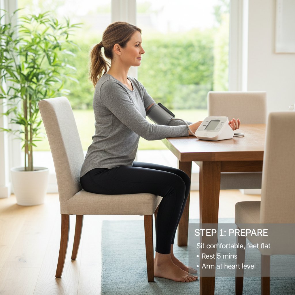 Osoba wykonująca domowy pomiar ciśnienia krok po kroku