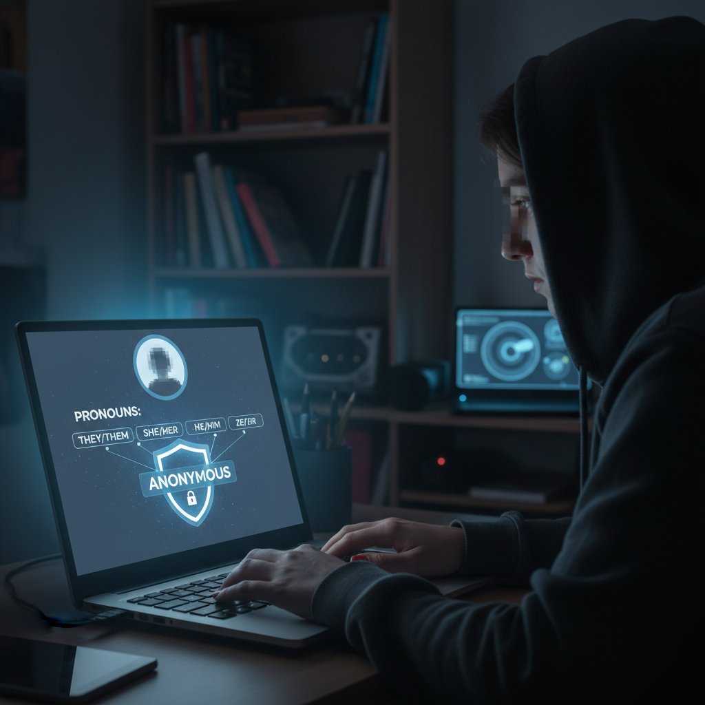 Użytkownik wpisuje swoje neozaimki w profilu na laptopie, ekran z widocznym formularzem