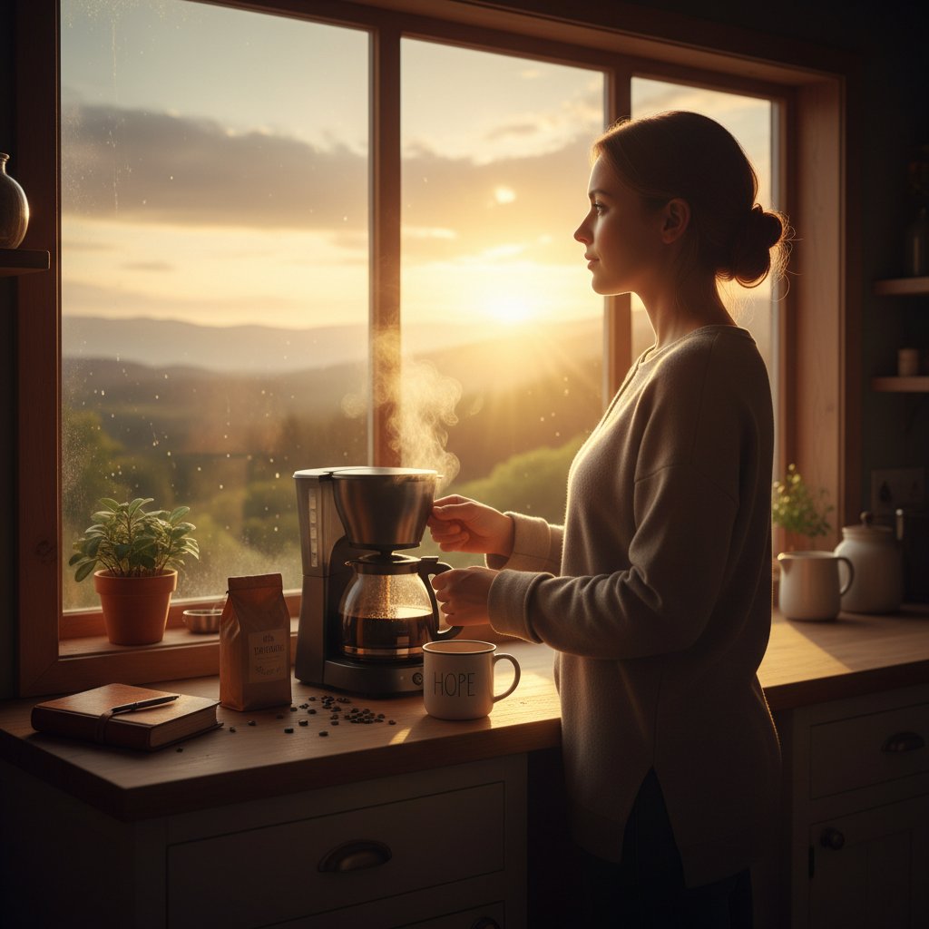 Poranny rytuał – kawa o świcie jako przykład mikro-nawyku radzenia sobie ze stresem i niepokojem