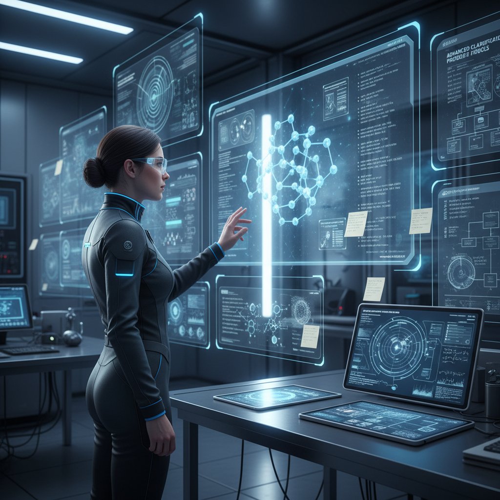 Osoba analizująca notatki i wykresy w nowoczesnym otoczeniu – zaawansowane strategie klaryfikacji