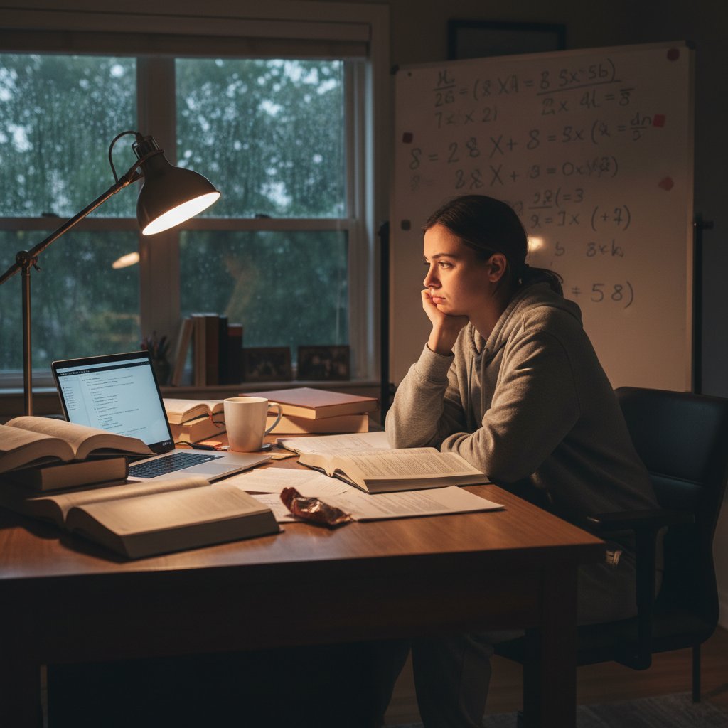 Osoba przygotowująca się do wymazu w domu, spokojna atmosfera