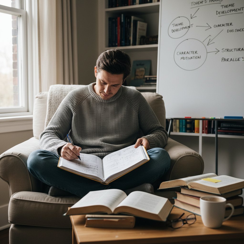 Osoba prowadząca dziennik czytelniczy, analizująca wpływ lektur na emocje