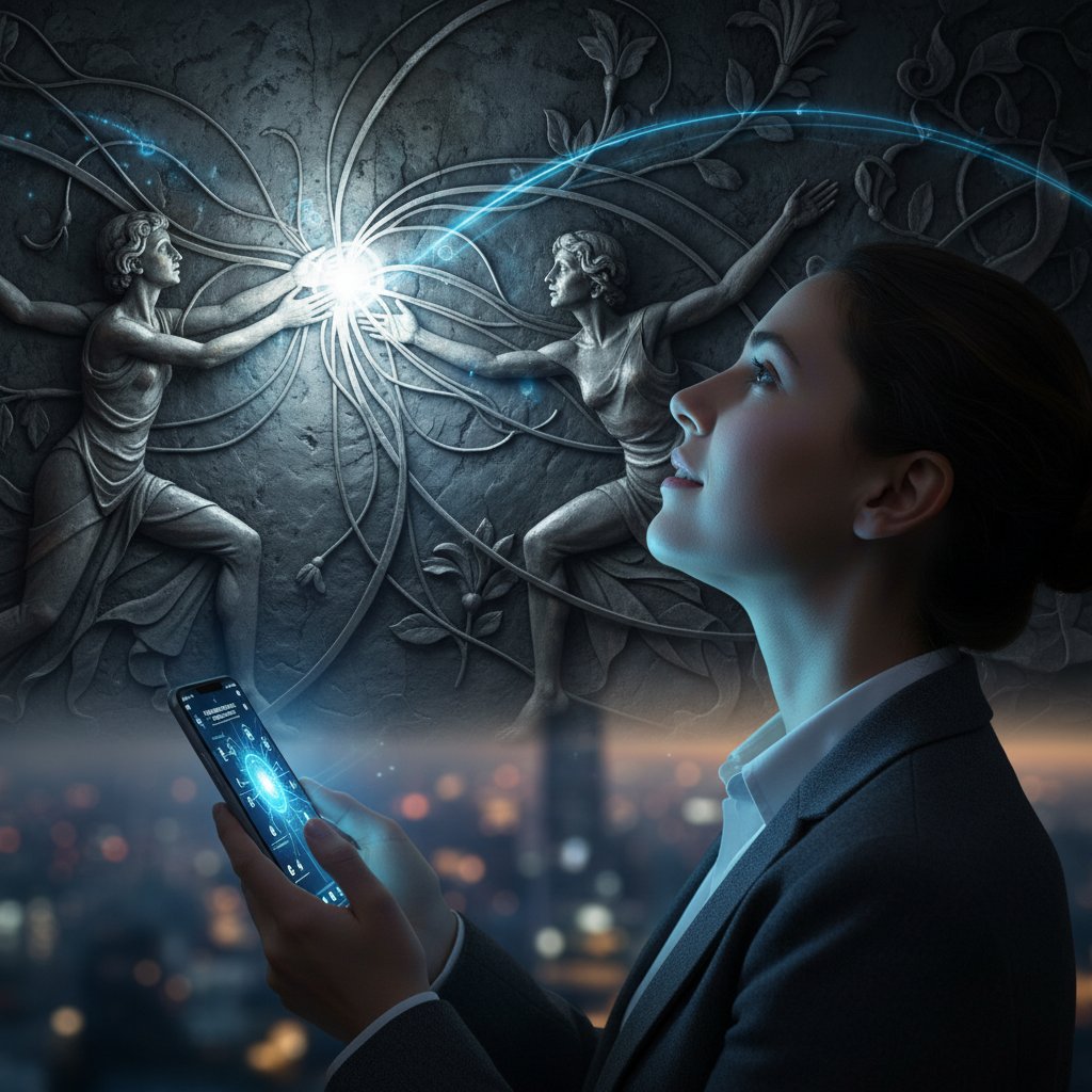 Osoba siedząca z telefonem, na twarzy widać ulgę i nadzieję – obraz poprawy dzięki cyfrowemu wsparciu