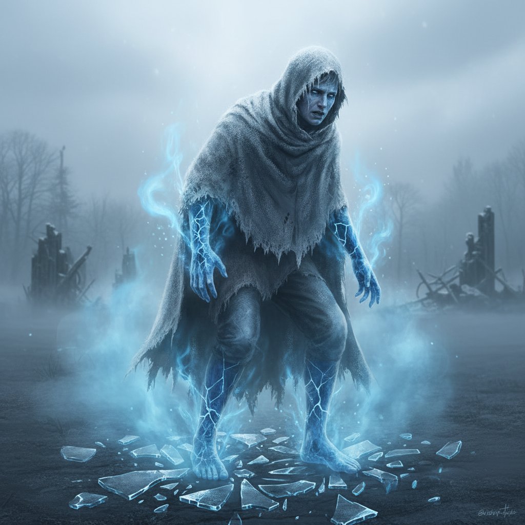 Zdjęcie osoby z dreszczami i sinymi kończynami – symbol pułapek nieumiejętnego hartowania