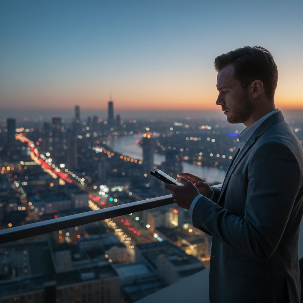 Nachdenkliche Person nach einem Gespräch mit der KI-Freundin.