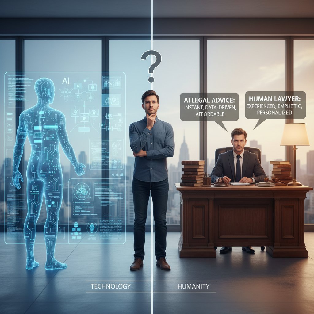 Osoba podejmująca decyzję, kiedy korzystać z AI, a kiedy skonsultować się z prawnikiem