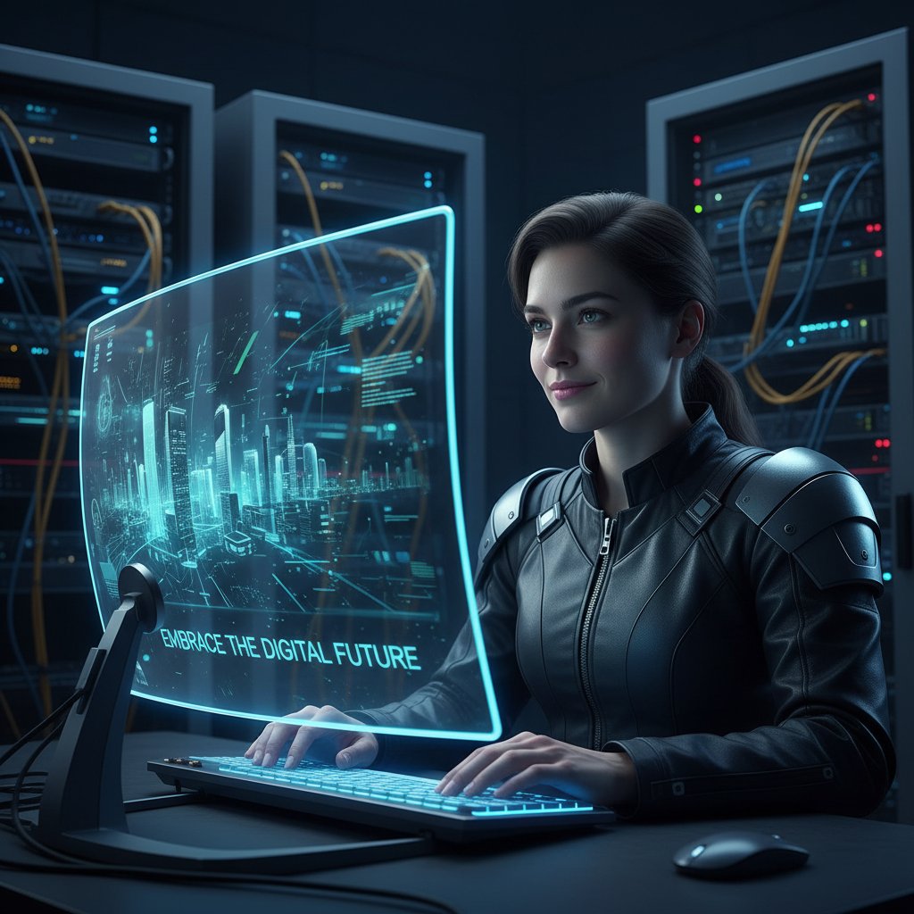 Osoba patrząca optymistycznie w monitor, gotowa na nowe wyzwania online, symbol nadziei