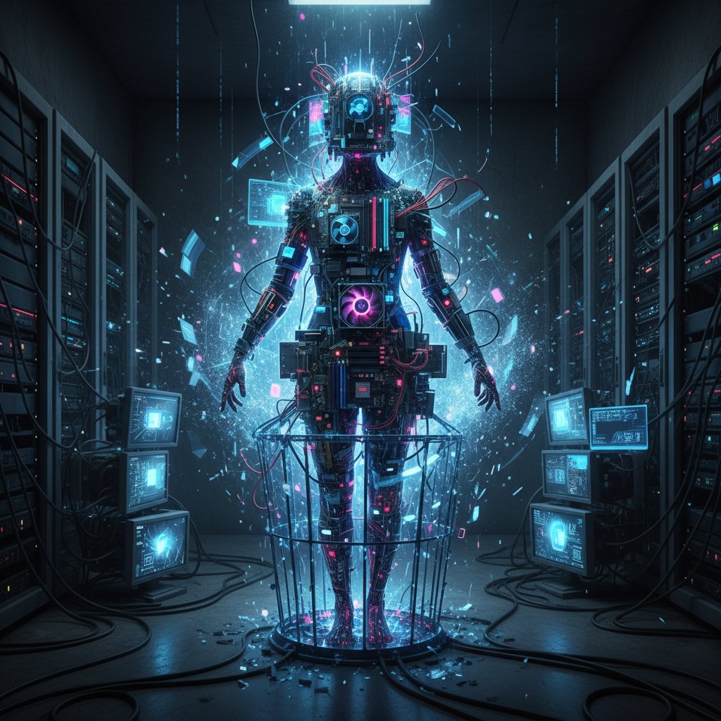 Człowiek zlewający się z komputerem – cyfrowe pułapki administracji