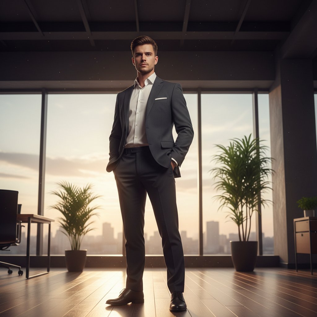 Osoba stojąca pewnie, światło poranka – symbol odzyskania kontroli nad własnym życiem