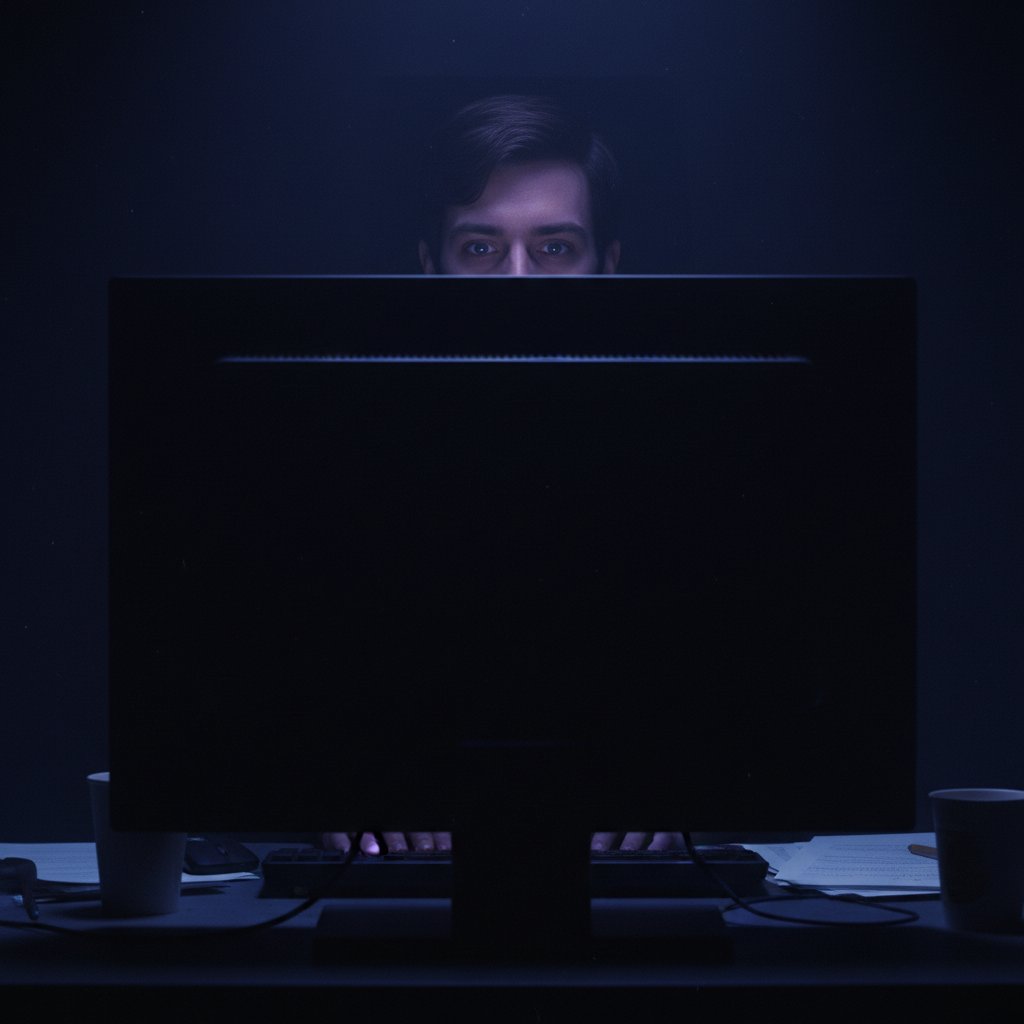 Osoba doświadczająca samotności po nieudanej rozmowie online