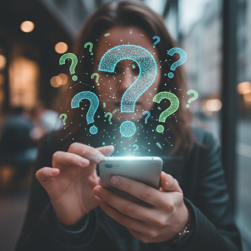 Poszukiwanie natychmiastowych odpowiedzi na smartfonie