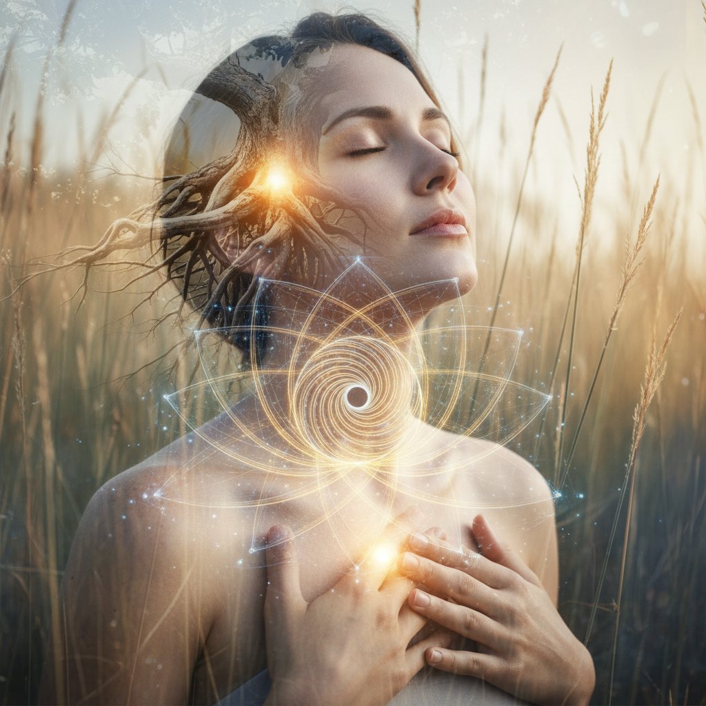 Twarz osoby z zamkniętymi oczami – symbol procesu wewnętrznego rozwoju w terapii