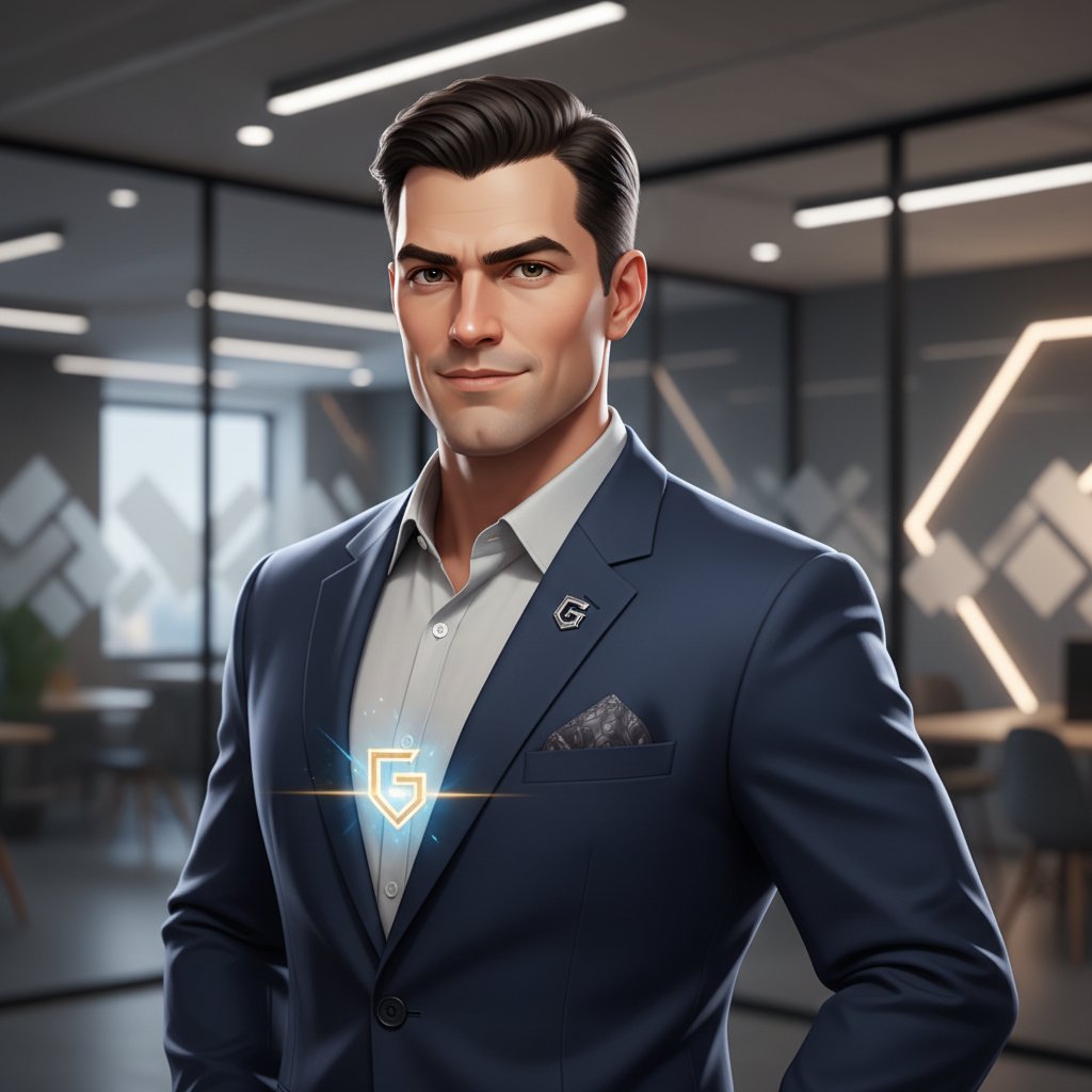 Zdjęcie osoby używającej spersonalizowanego awatara w środowisku biznesowym