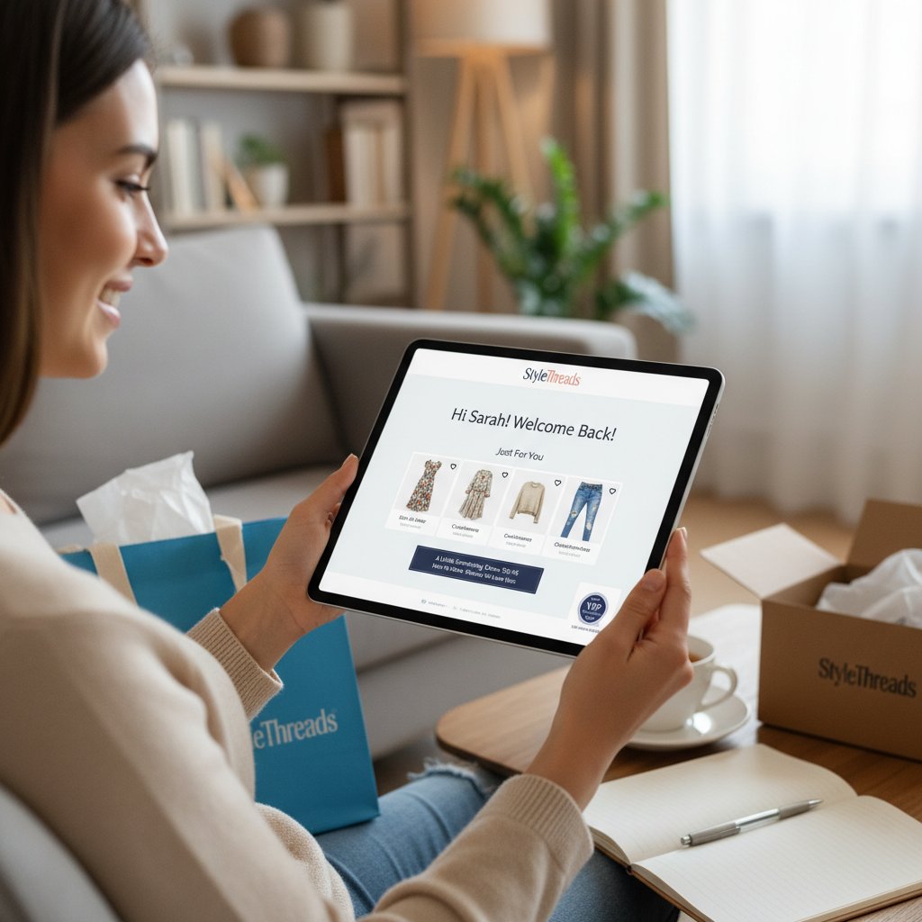 Osoba otrzymująca spersonalizowaną wiadomość przez smartfona