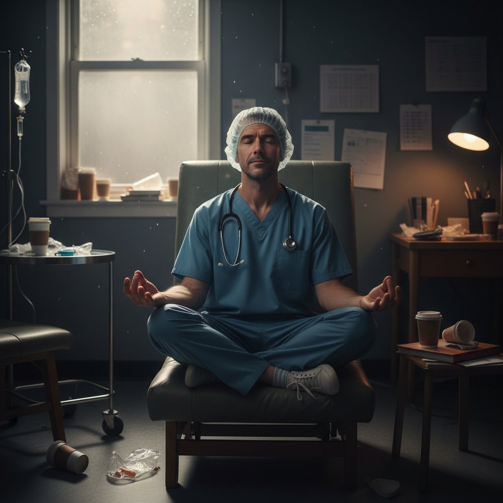 Lekarz korzystający z MBSR w pracy