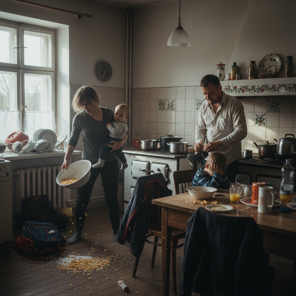 Poranny chaos w polskiej kuchni – codzienność wielu rodzin