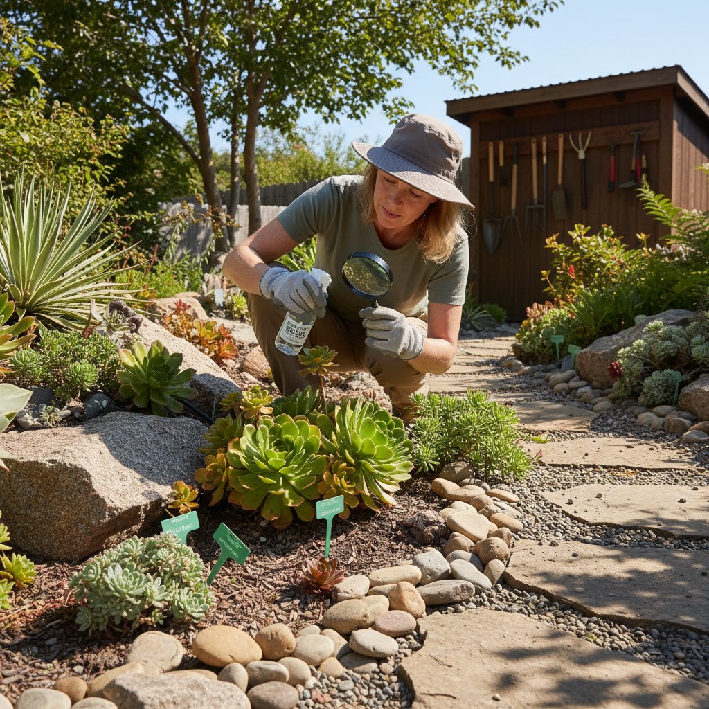 Inspekcja roślin i reagowanie na zagrożenia w skalniaku