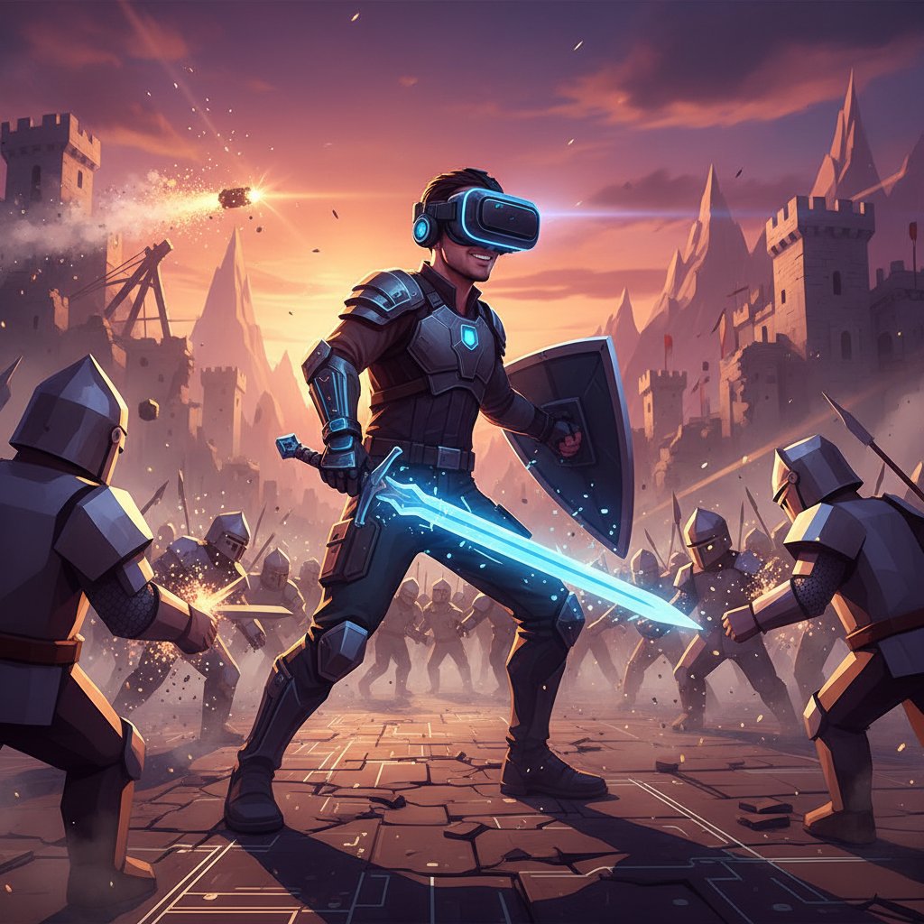 Użytkownik VR zanurzony w historycznej symulacji.