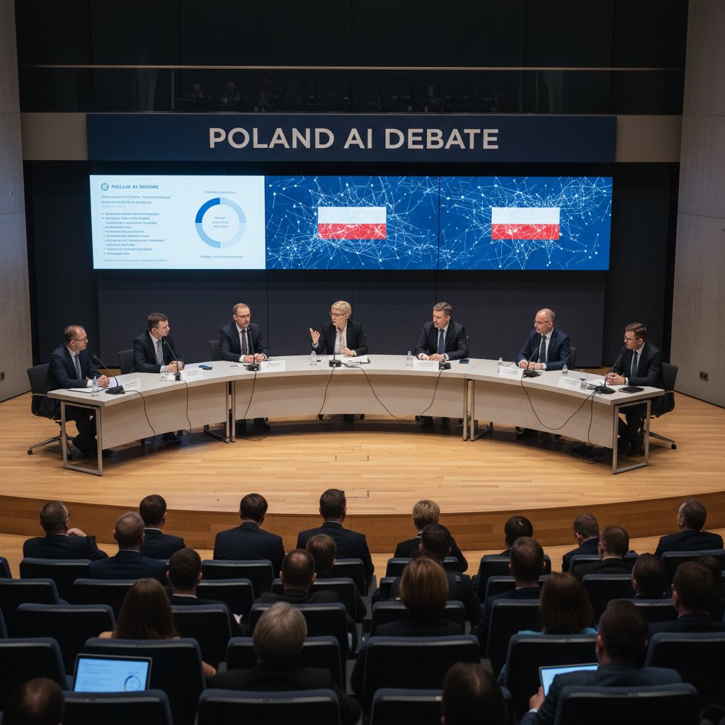 Uczestnicy debaty społecznej o sztucznej inteligencji w Polsce