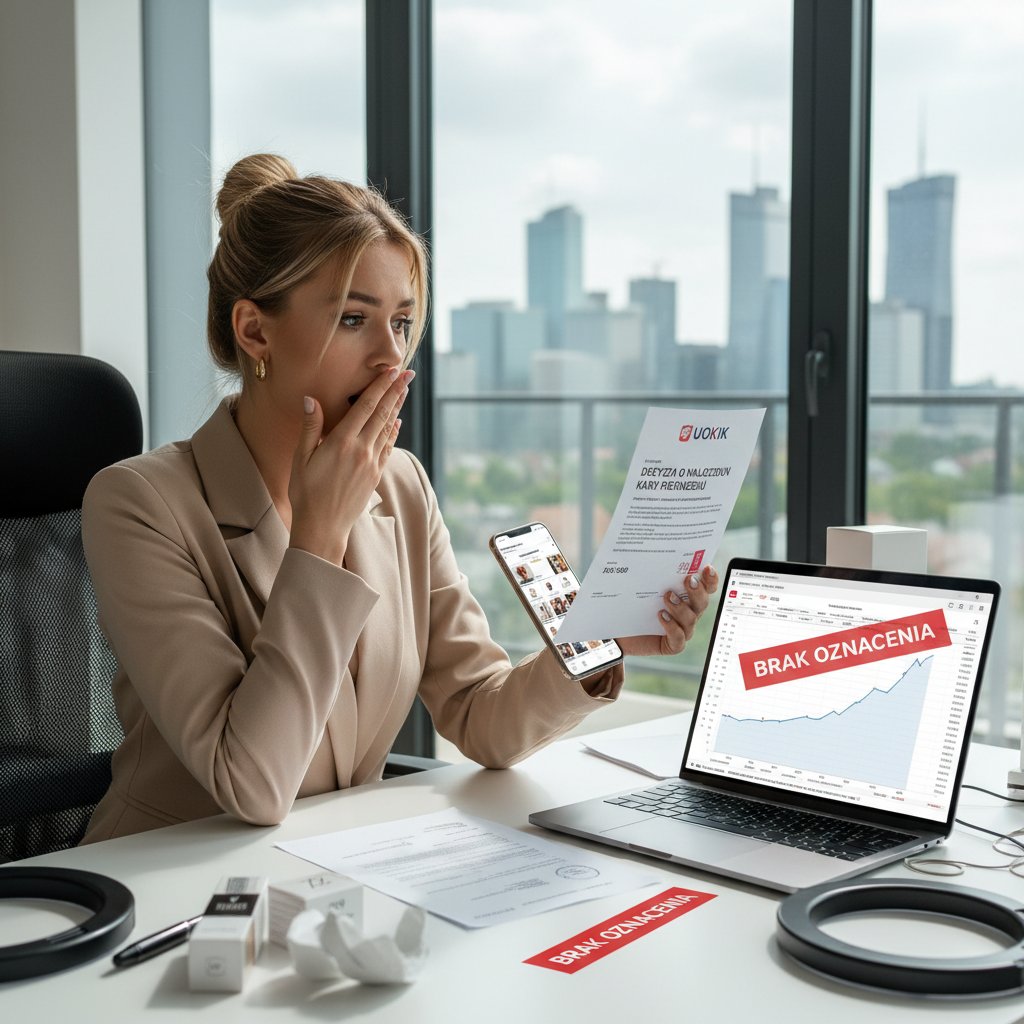 Wykres ilustrujący wzrost kar UOKiK wobec influencerów, statystyki 2023–2025