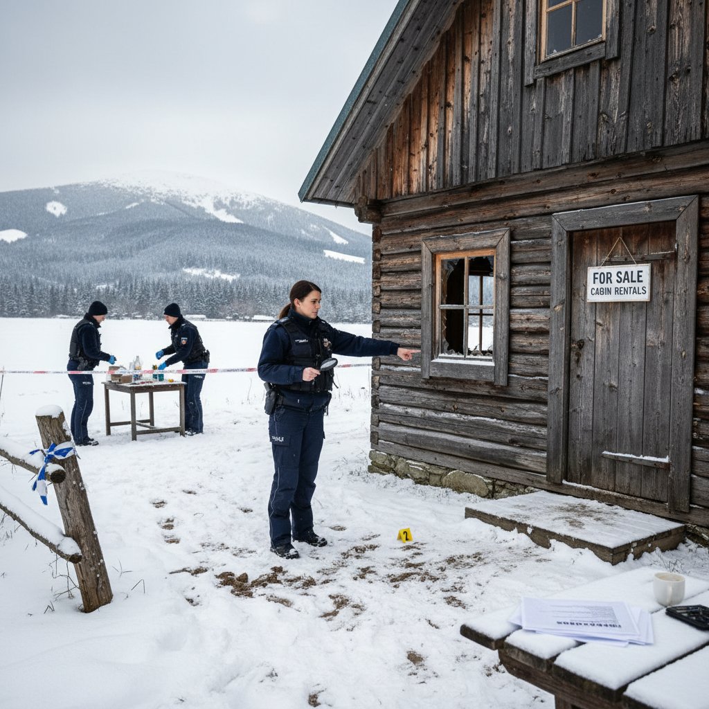 Policjant prowadzący śledztwo dotyczące oszustwa na domki