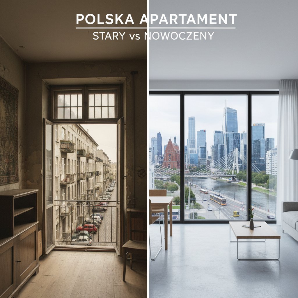 Stare blokowisko PRL kontra nowoczesny apartamentowiec w Warszawie – zestawienie stylów