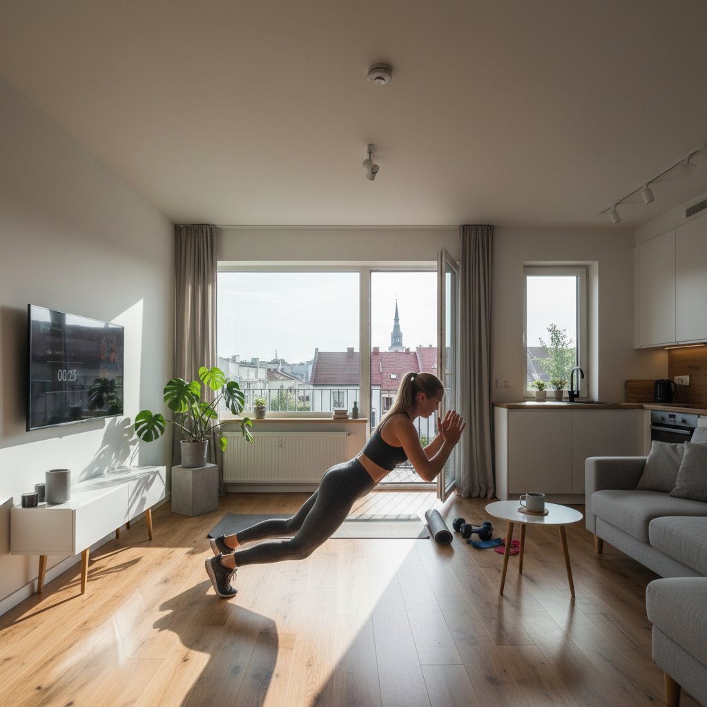 Trening interwałowy w polskim mieszkaniu – poranna rutyna