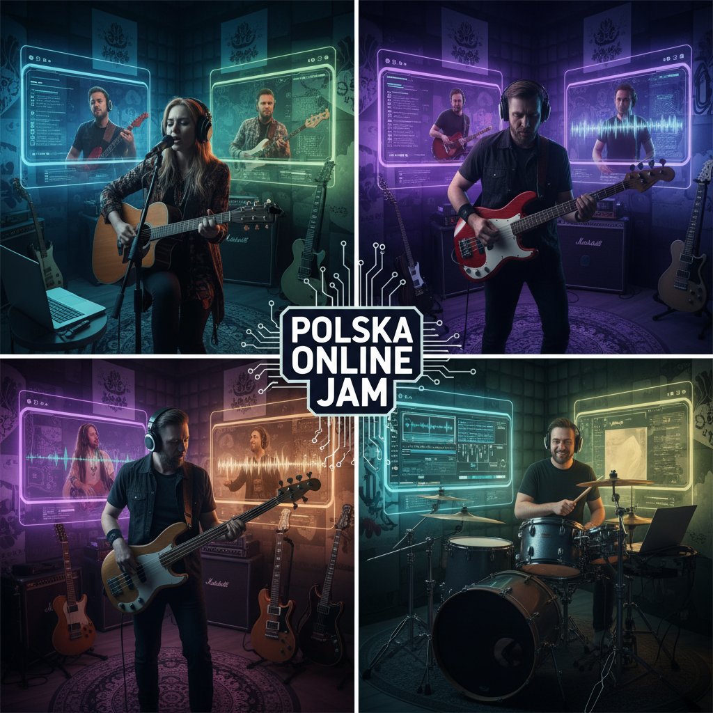 Polski zespół grający razem online, wirtualny jam session