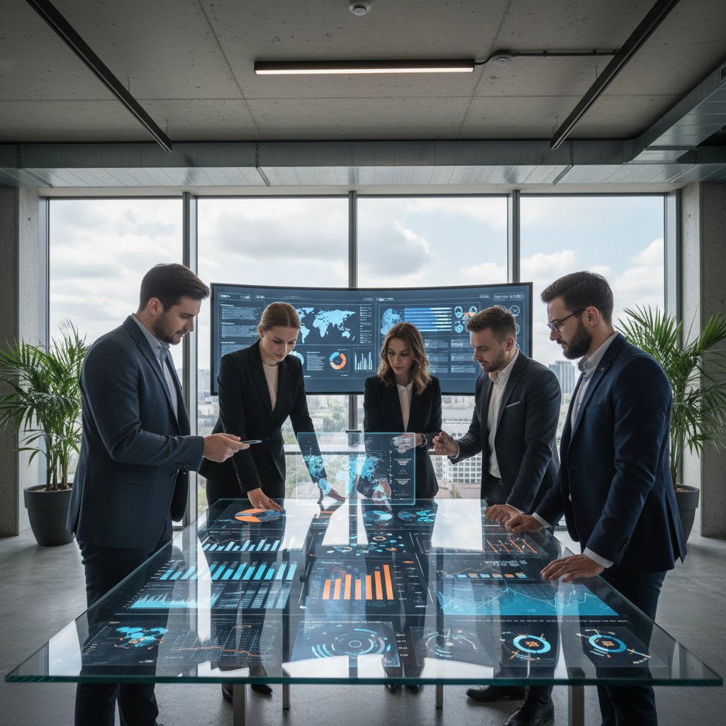 Polski zespół biznesowy analizuje dane na nowoczesnych narzędziach analitycznych