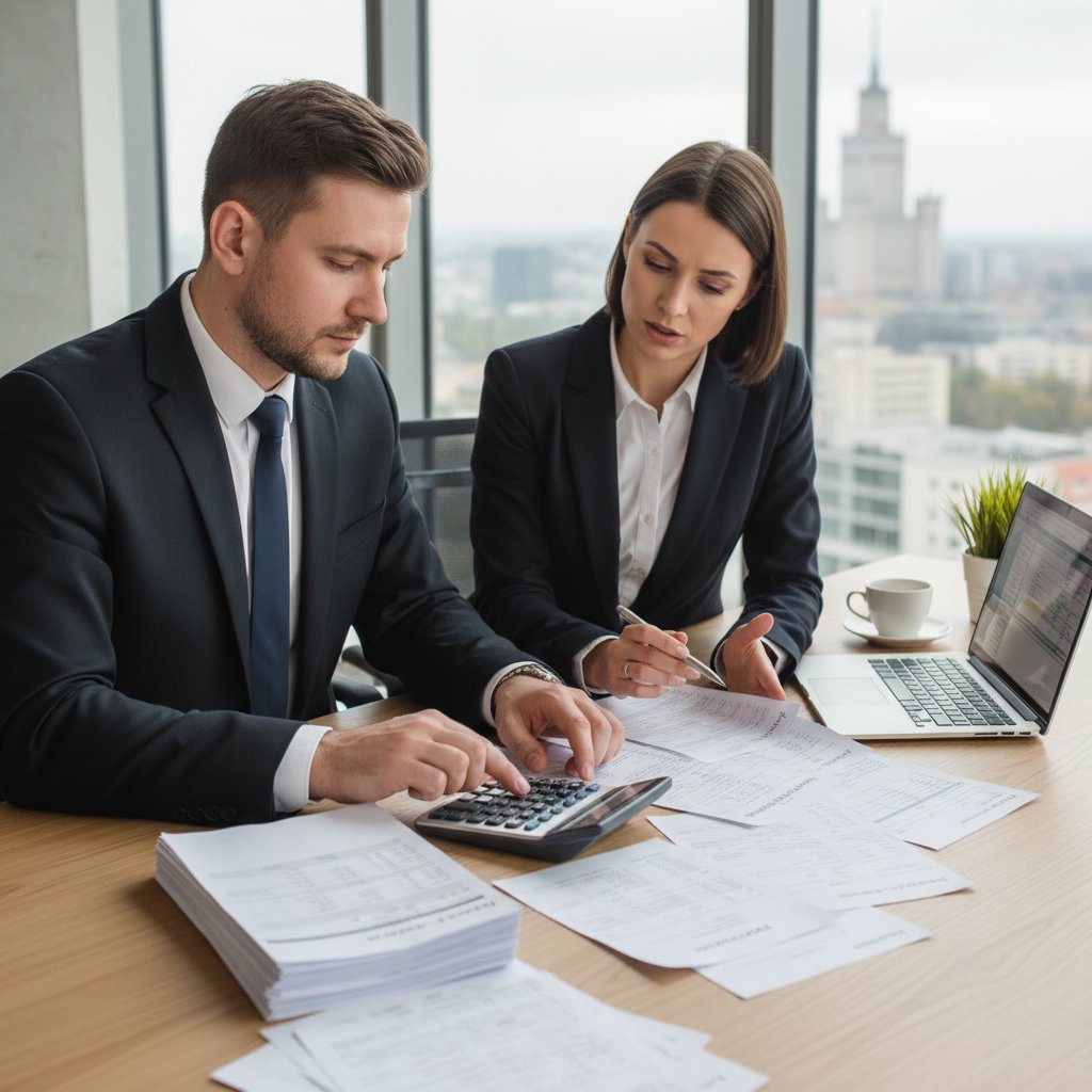 Polscy przedsiębiorcy analizują rosnące koszty pracy na tle dokumentów i kalkulatora