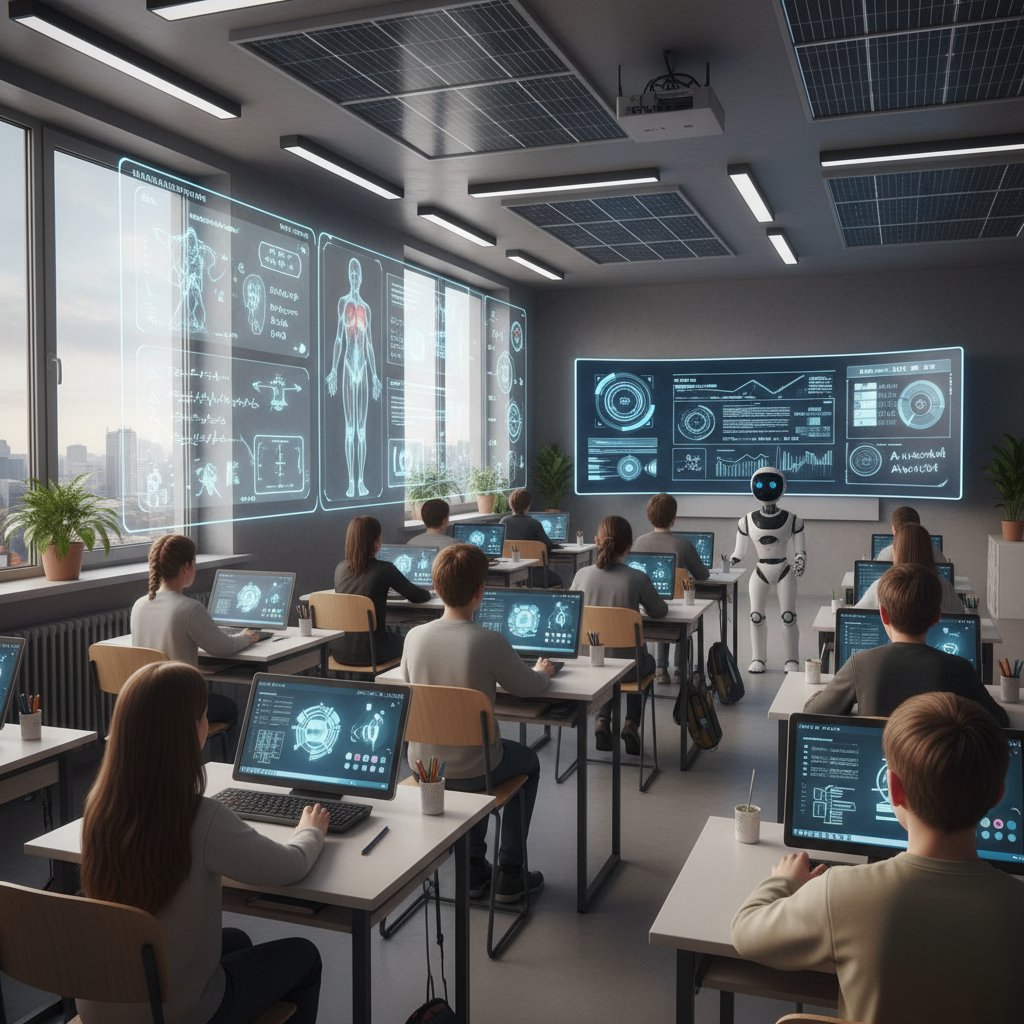 Nowoczesna polska klasa z AI, pokazująca przełom w personalizacji