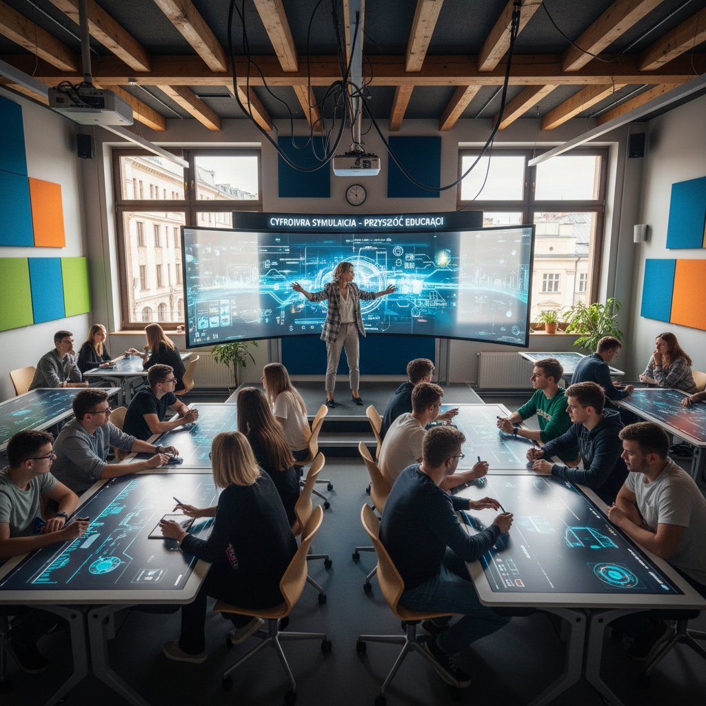 Współpraca uczniów podczas symulacji edukacyjnej online w polskiej klasie