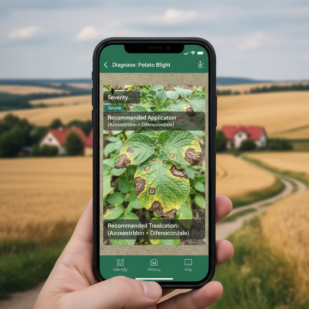 Polska wieś z technologicznym akcentem – smartfon i UI analizy liści