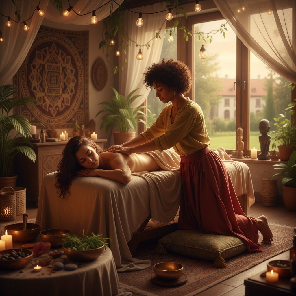 Polska para podczas tantrycznego masażu, pokazująca różnorodność praktyków
