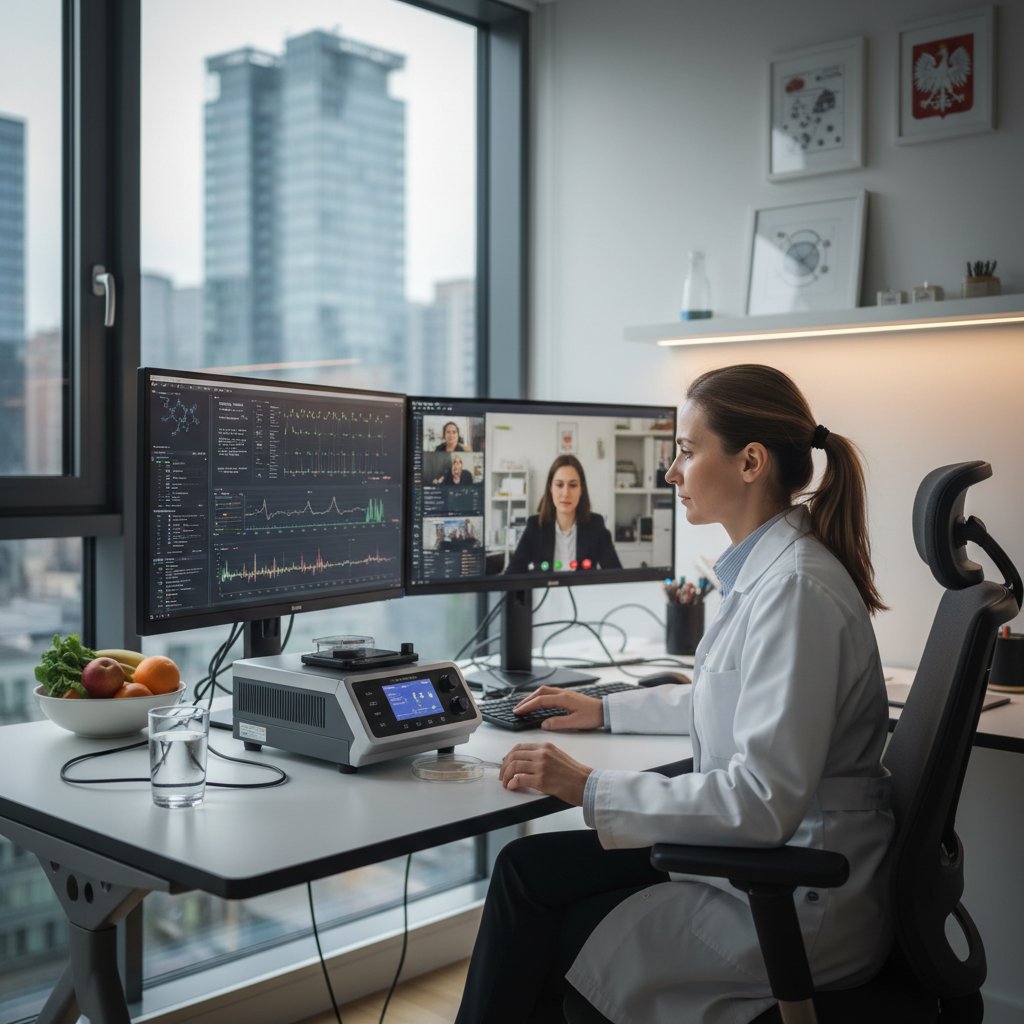 Analityk żywności korzystający z narzędzi online