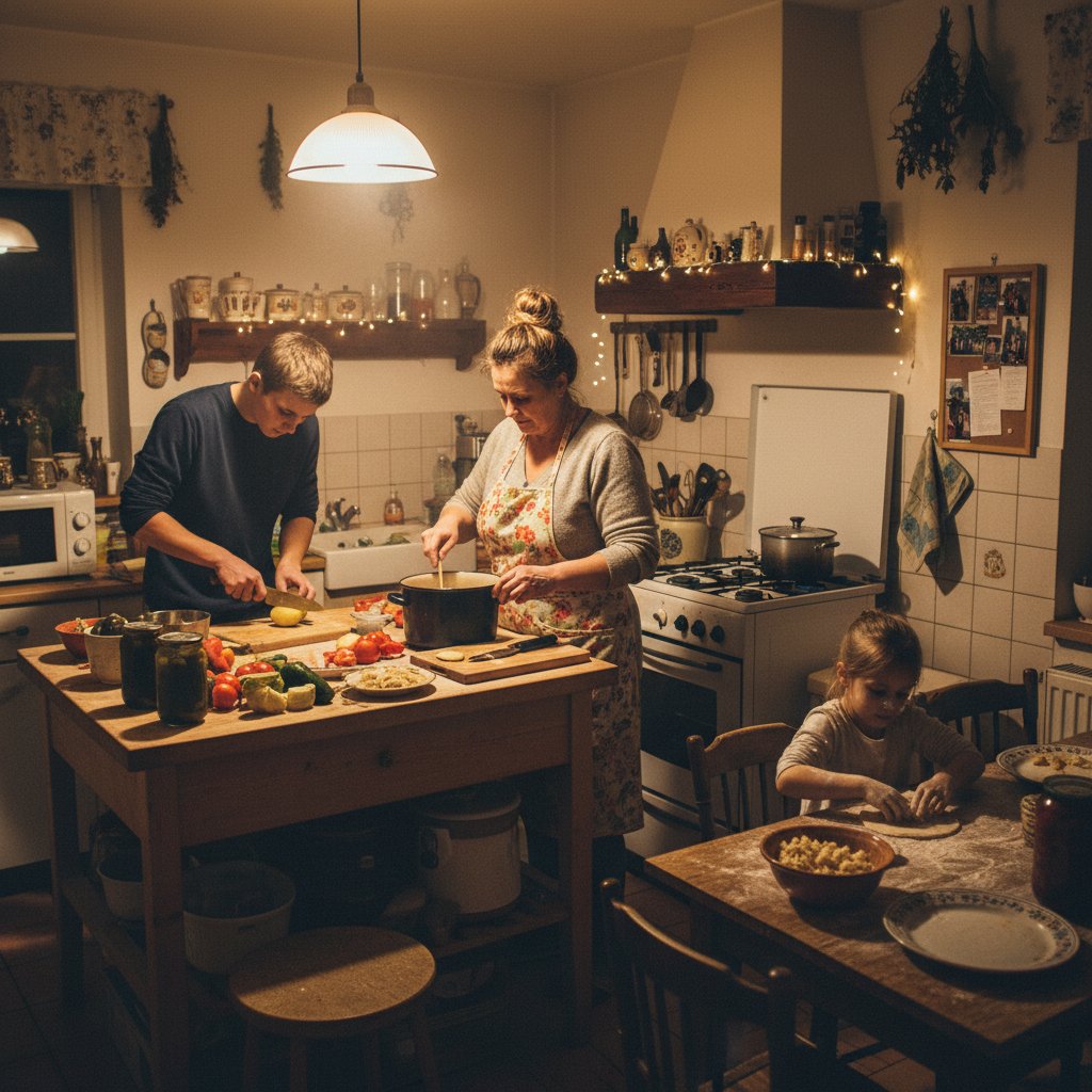 Typowa polska kuchnia podczas improwizacji obiadowej
