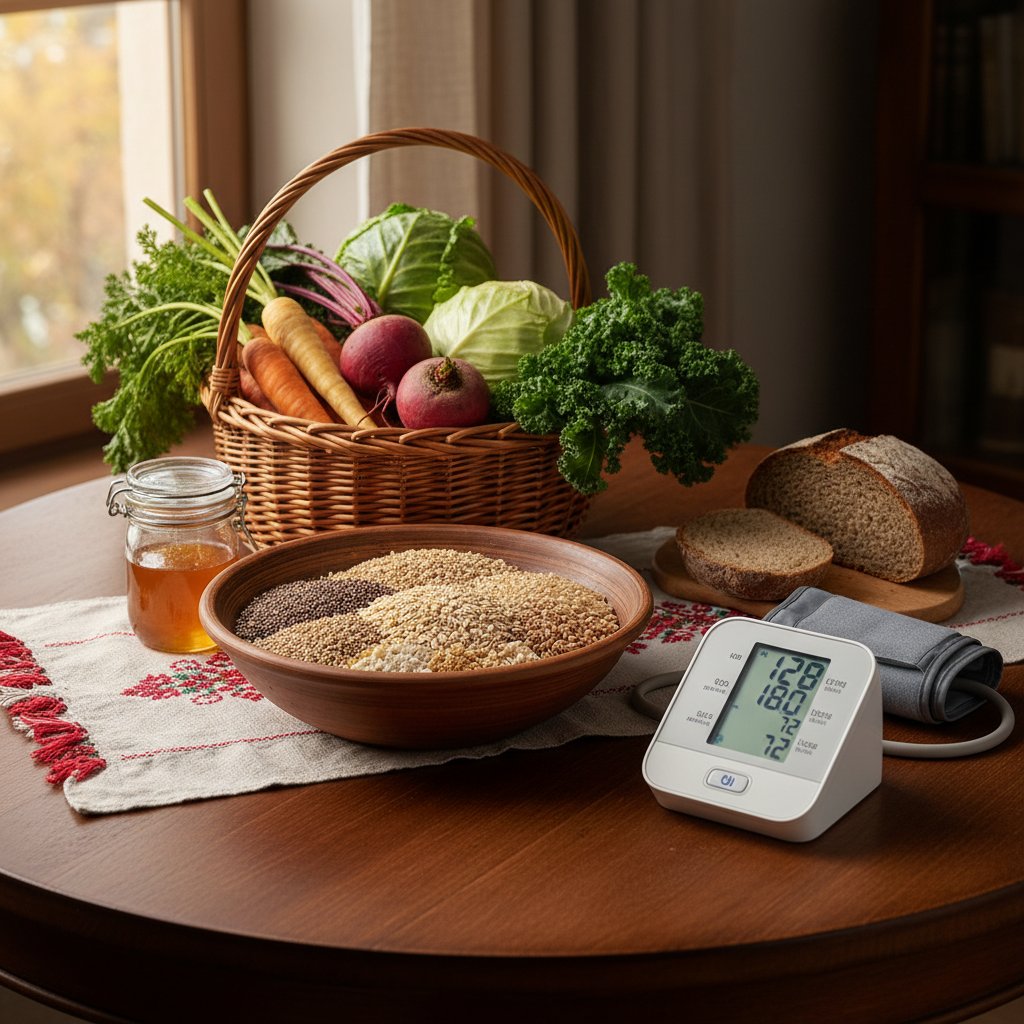 Statystyczny Polak przy stole: tradycyjna kuchnia kontra warzywa, ciśnieniomierz i nowoczesny styl życia