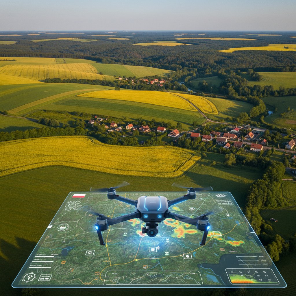 Krajobraz cyfrowy Polski monitorowany z drona – nowoczesna ekologia krajobrazu online